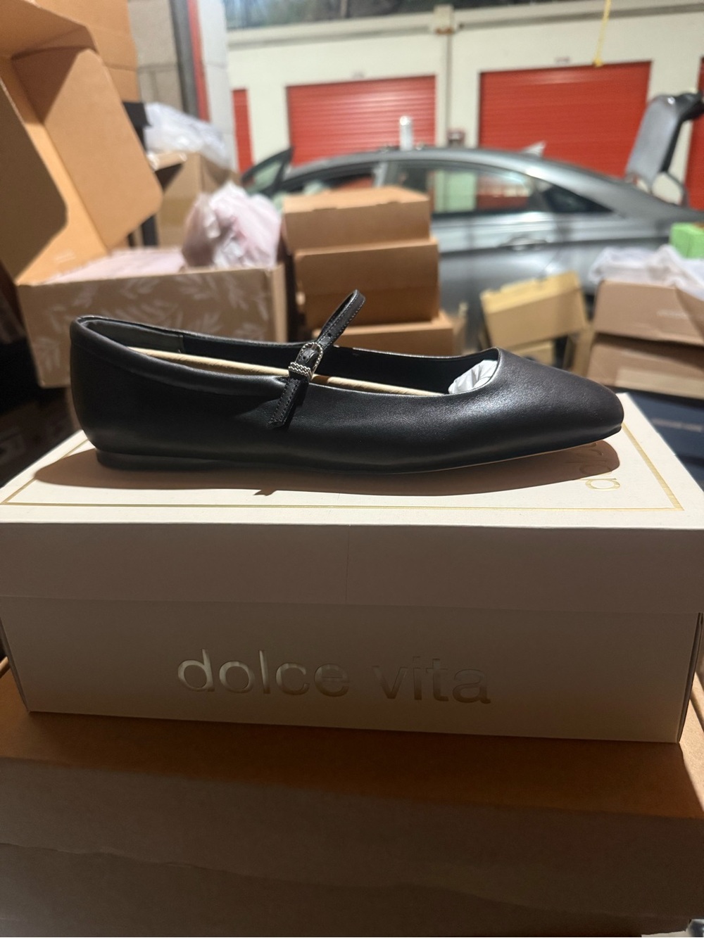 NWT Dolce Vita Women’s Reyes Ballet Flats Black Leather Size 8
